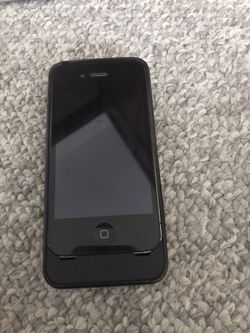 iPhone 4 with charging case