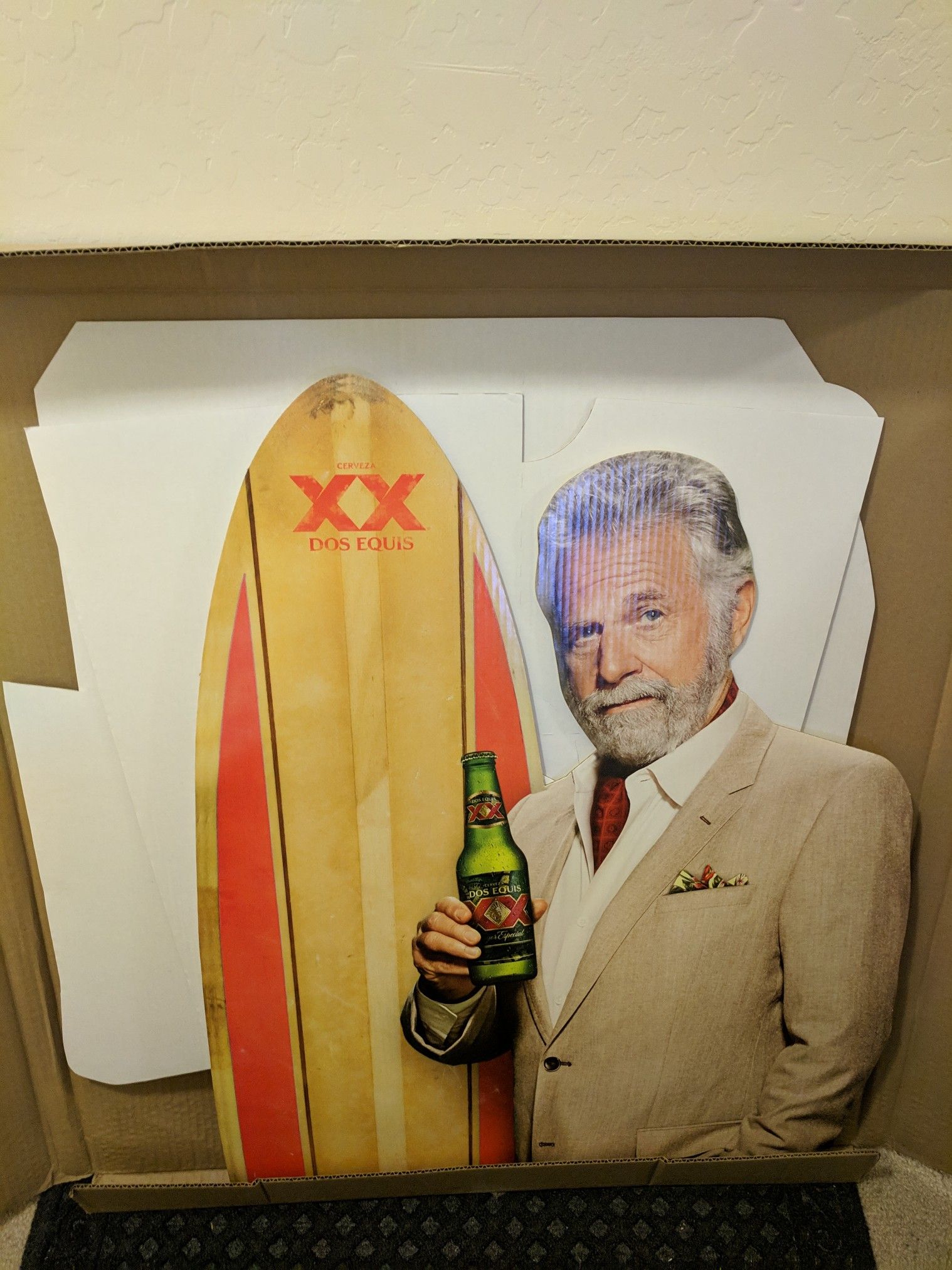 Dos Equis Beer Most Interesting Man in The World Standee Standup NIB