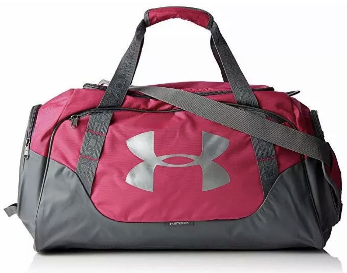 New pink under armour duffel bag with tags