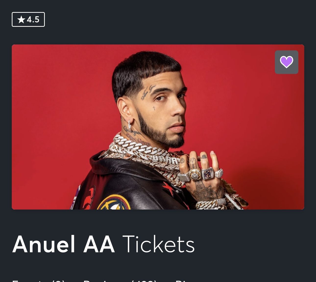 Anuel AA Floor Ticket