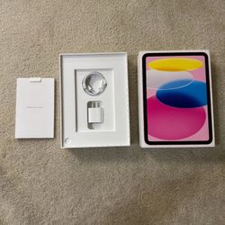 Apple iPad Air 11" 128GB Pink A16 EMPTY BOX w CHARGER, ADAPTER and INSERTS Pack