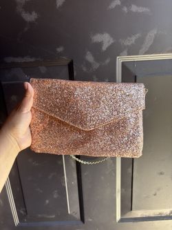Rose Gold Glitter Bag