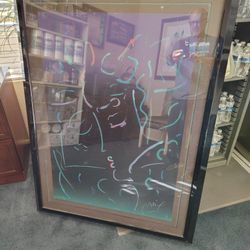 Peter Max Midnight Profile 1988 Serigraph