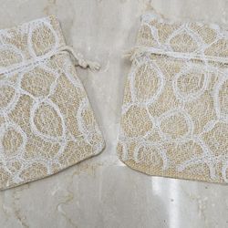 Fabric Gift Bags 4" X 4"
