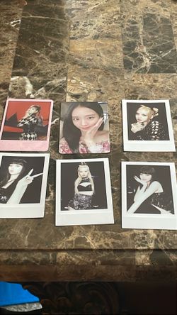 Black pink photo cards