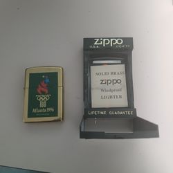 Solid Brass 1996 Olympic Games Zippo Lighter 