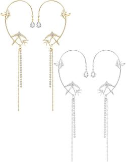 Clip-on Earrings Non Pierced - Gold & Silver Set