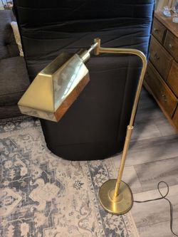 Brass Adjustable Pharmacy Floor Lamp