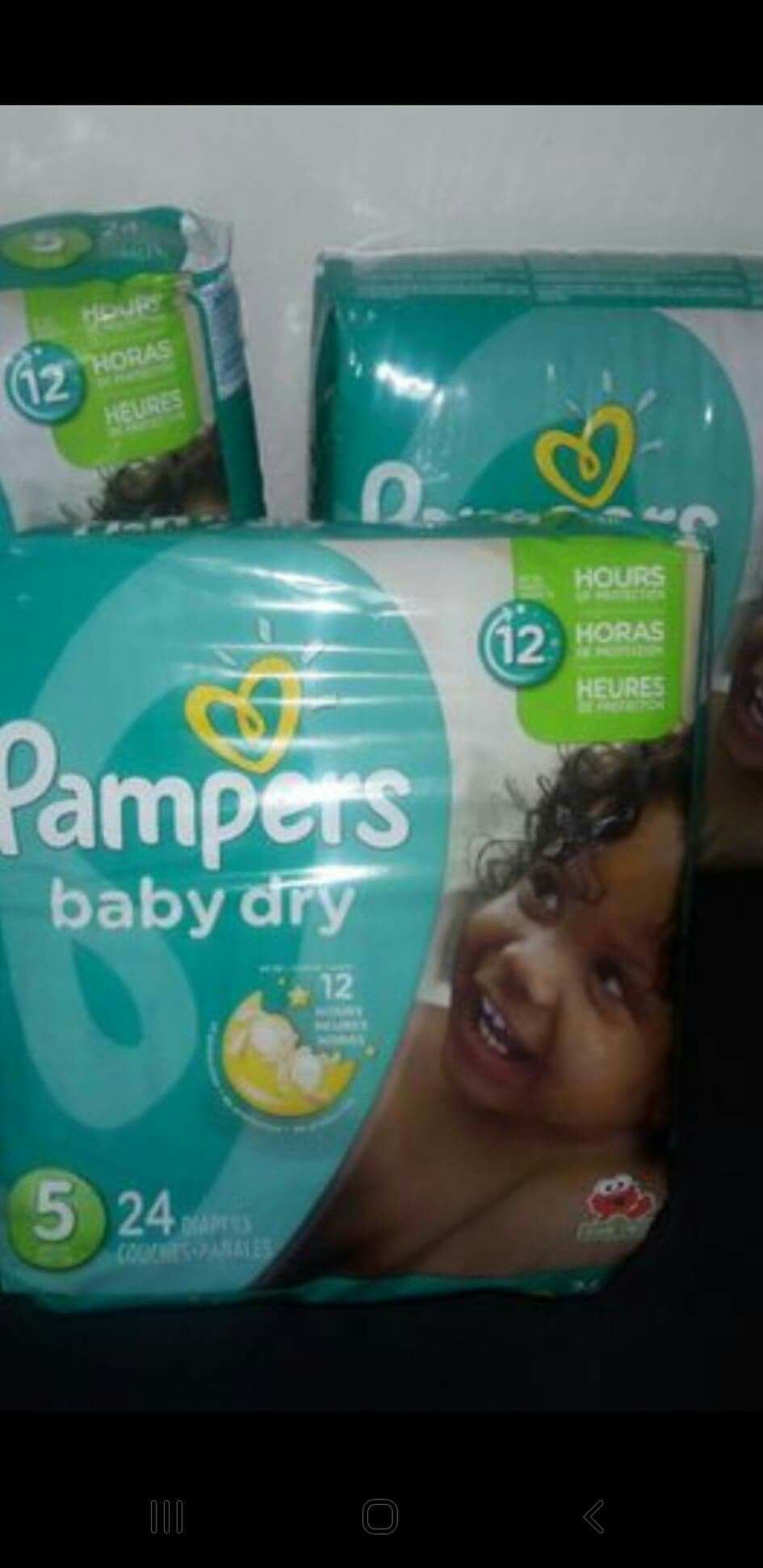 Diapers pampers size 5 $6 each bags