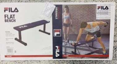 Fila- Flat Exercise Weight Bench Home Gym Fitness
