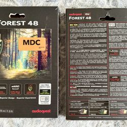 Set Of Two AudioQuest Forest 48 Ultra High Speed HDMI Cables - Brand New 