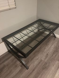 Glass coffee table from RC Willey