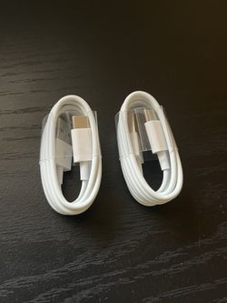two USB C cables / chargers for phone or tablet or electronic devices 