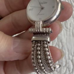 Vintage Neiman Marcus Sterling Silver bracelet Watch 