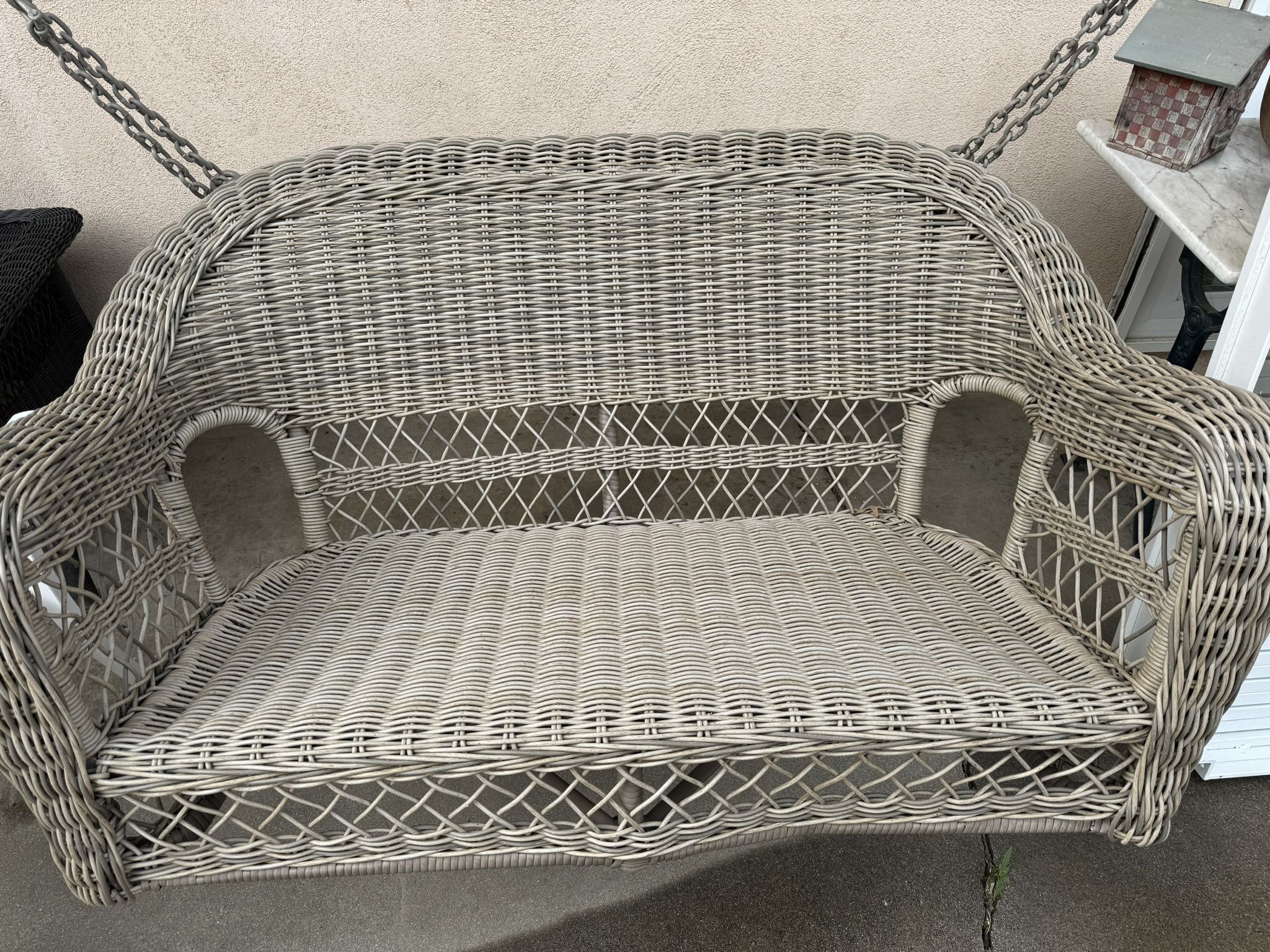 Wicker Porch Swing