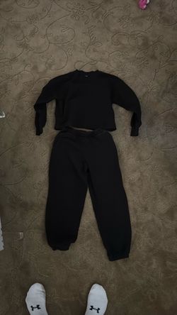 Black Sweatsuit Set Crewneck and Joggers