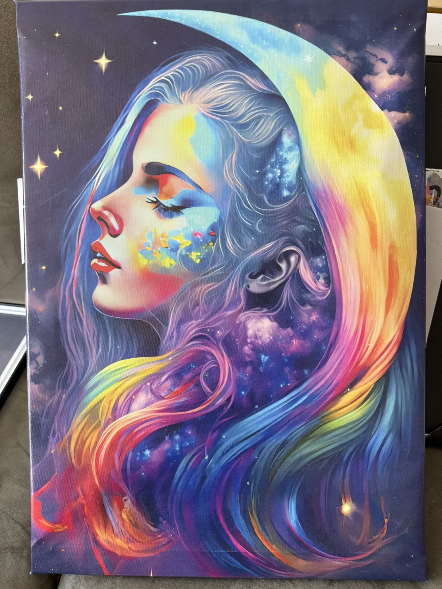 Moon Goddess Canvas Artwork 16x20 (great Christmas gift)
