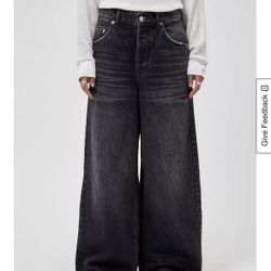Urban outfitters women’s BDG Anika Black Wide-Leg Jeans size 32
