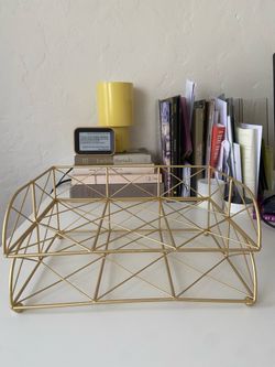 Gold Colored Letter Tray Like New