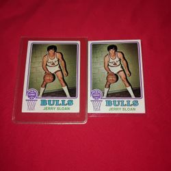2 Vintage Old 1973 Topps -  Jerry Sloan Basketball Cards #83