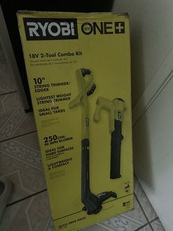 Ryobi weed eater, blower, battery and charger