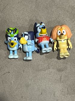 Disney Bluey lot of 4 Hippie dog figure