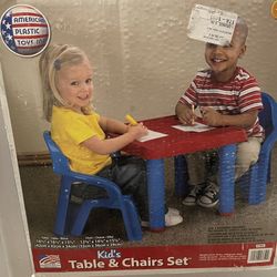 Kids Table And Chair  Ser Blue/red  3+
