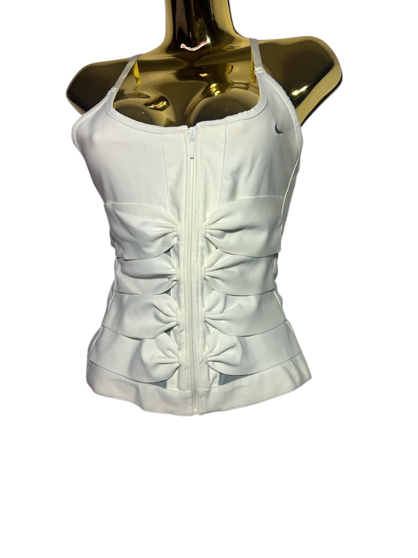 Nike Y2K White Corset Tank Top Rare