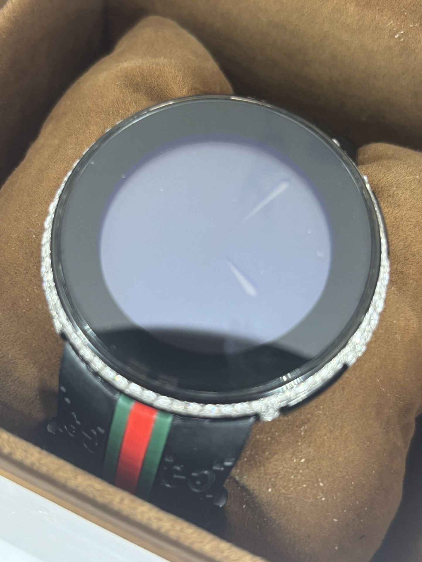 Gucci 4 Carat Diamond Digital 44mm Watch Authentic Comes In Original Box