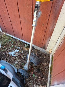 Cordless lawn mower and weed eater