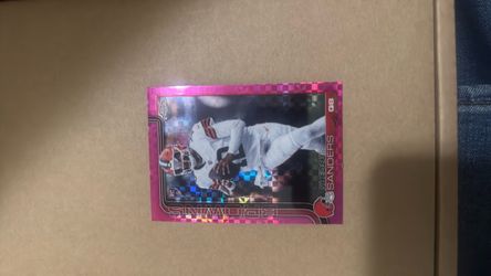 Shedeur Sanders Topps Chrome RC Pink Refractor