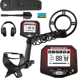 GreenRex Metal Detector for Adults Professional, Waterproof Pinpoint, High Accuracy Gold and Silver Detection, Underwater and Beach Use, 10'' IP68 Coi