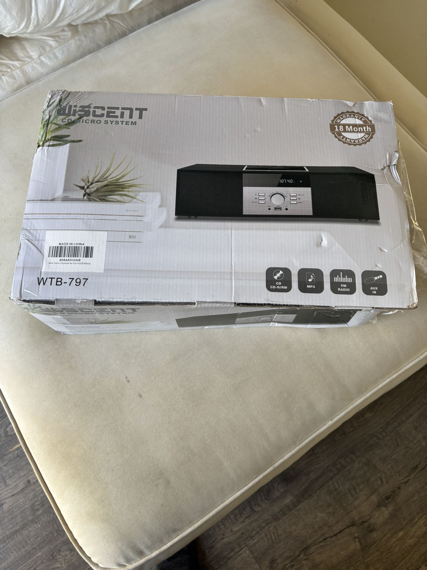 Wicsent BT, Aux, CD and Radio Receiver