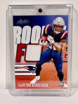 2025 Absolute Football TreVeyon Henderson Rookie Force Jersey Patch RC Patriots MINT