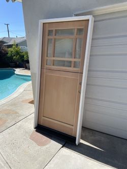 Beautiful Unfinished Douglas Fir Craftsman Shaker Dutch Door 36”x80”