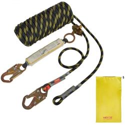 VEVOR Vertical Lifeline Assembly, 0.55'' x 50' Fall Protection Rope with 30 KN Breaking Tension