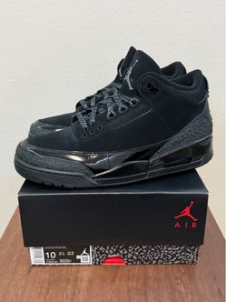 Jordan 3 Black Cat Size 10