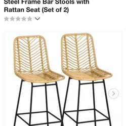 Yellow High Back Steel Frame Stools 🔥