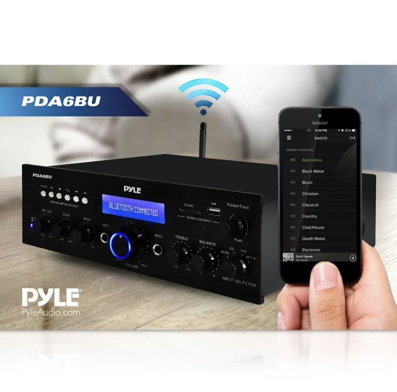 PYLE - Compact Wireless Bluetooth Stereo Amplifier - PDA6BU.5 - NEW OPEN BOX!!!!