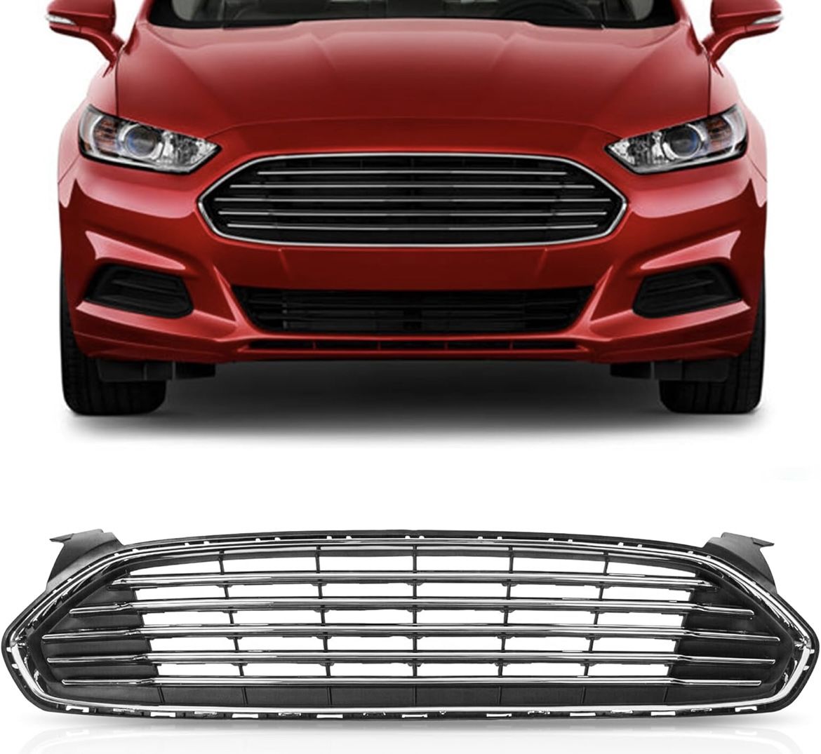Grille Assembly Black W/Chrome For 2013-16 Ford Fusion For Sale $35.00 NEW 50%+ OFF $70.99