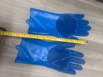 Pair of Silicone Pet Grooming Gloves