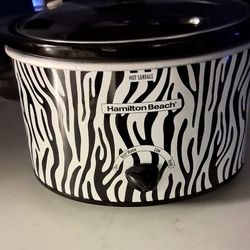 Zebra Animal Print Crock Pot Slow Cooker
