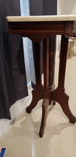 Marble Top and wood end table