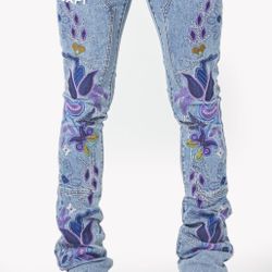 Guapi Jeans Aqua Blue Vintage Stars Denim