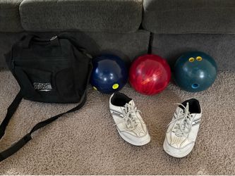 Bowling Bundle - 3 Balls, Shoes & Storm Bag