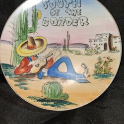 MINT Hand-Painted Vintage South of the Border Souvenir Plate