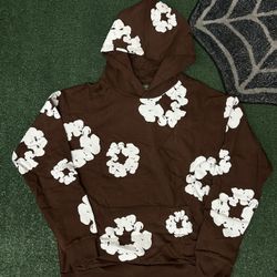 Denim Tear Hoodie Brown