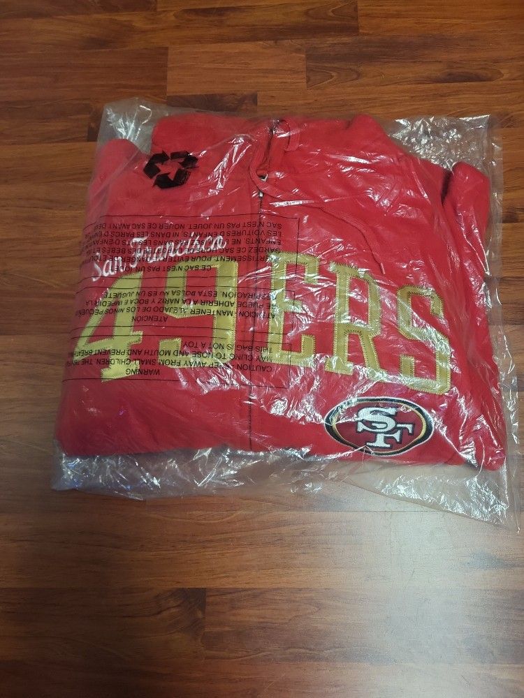 49ers NFL fleece hoodie. Size M.
