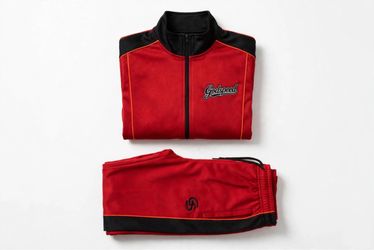 Red and Black Godspeed  Gt Tracksuit Set