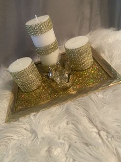 Gold candle set